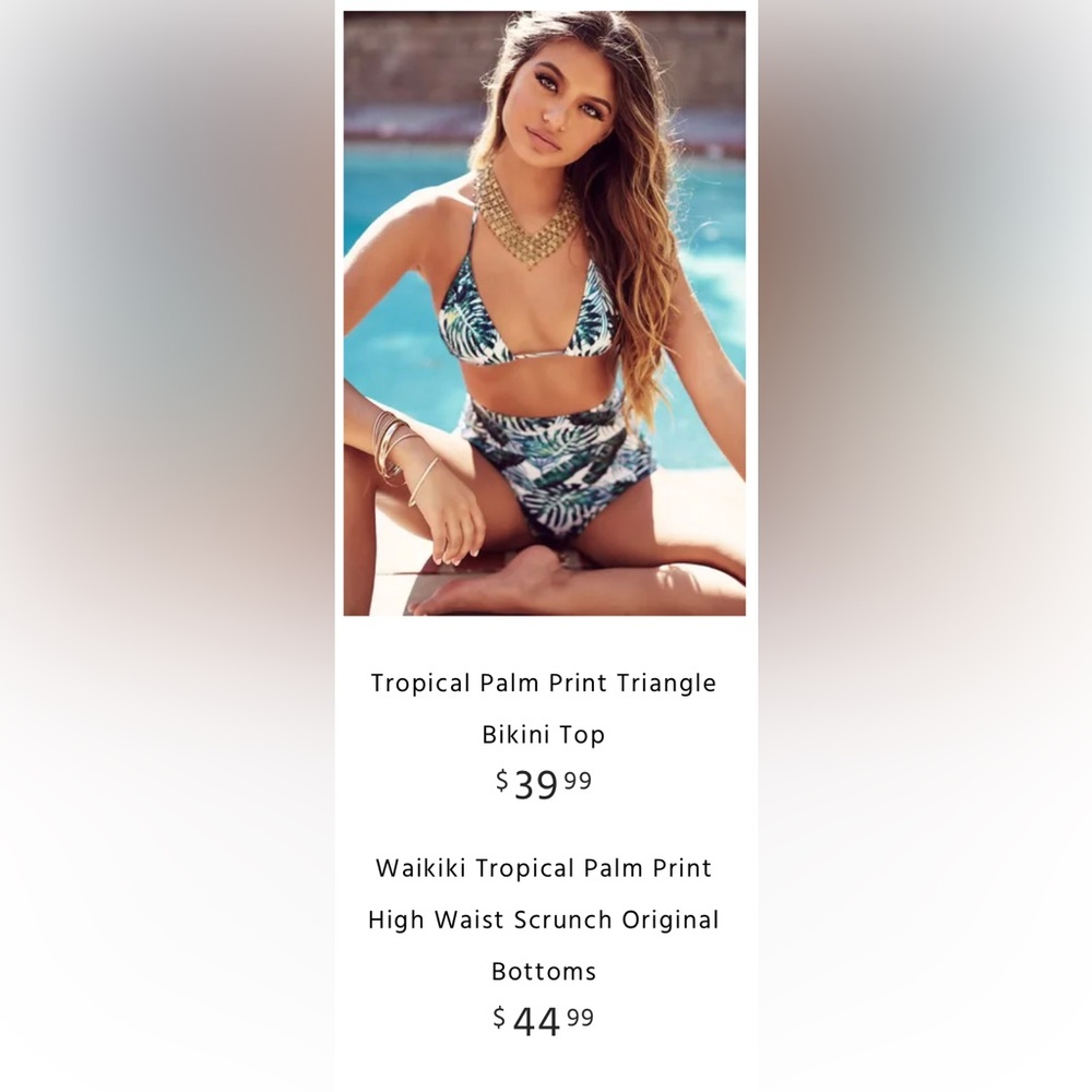 Doll.com - Tropical Palm Bikini - Picture 2 of 5